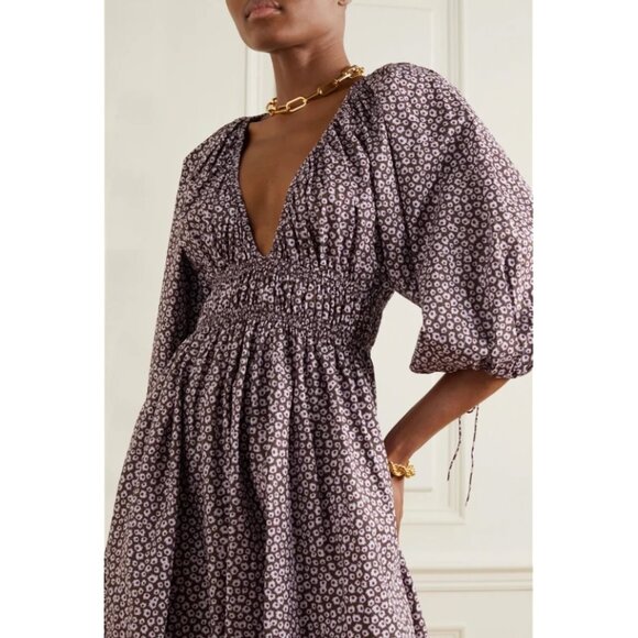 Matteau Shirred Cotton Dress, size "4" aka size large (fits L-XL) - Picture 9 of 9